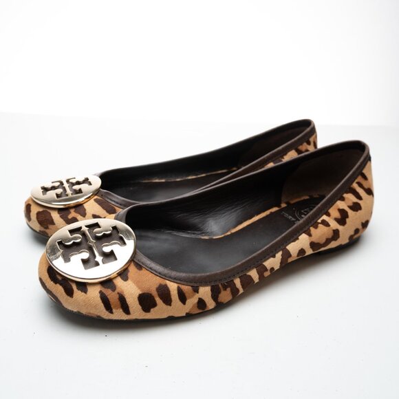 TORY BURCH leopard print calf hair Chelsea flats size 6 - Picture 4 of 11